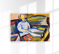 Child on Sofa by Henry Lyman – Art Print Poster — Ansicht 1