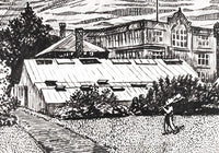 Figure and Buildings Drawing by Henry Lyman – Kunstdruck Poster — Ansicht 3