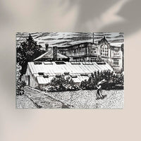 Figure and Buildings Drawing by Henry Lyman – Kunstdruck Poster — Ansicht 2