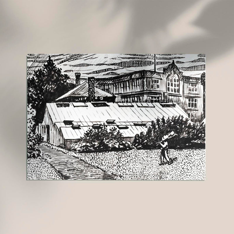 Figure and Buildings Drawing by Henry Lyman – Kunstdruck Poster — Ansicht 2