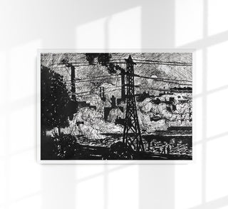 Power Plant by Henry Lyman – Kunstdruck Schwarz-Weiß