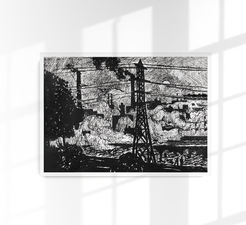 Power Plant by Henry Lyman – Art Print Black and White — Patroa Studio