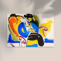 Calligraphic Woman on Chair by Henry Lyman – Art Print Poster — Ansicht 2