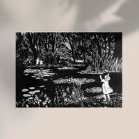 Lily Pond Drawing by Henry Lyman – Kunstdruck Poster — Ansicht 2