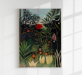 Monkeys and Parrot Art Print – Rousseau Art Print on Archival Paper