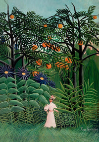Woman Walking in an Exotic Forest by Rousseau Art Print – Kunstdruck Berlin — Ansicht 3