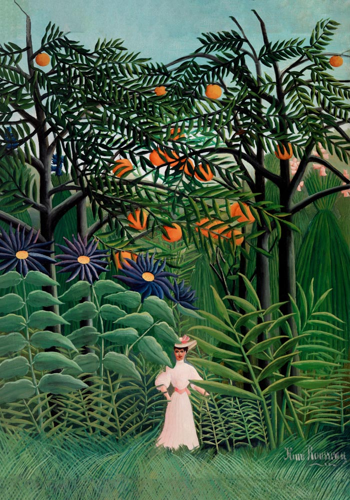 Woman Walking in an Exotic Forest by Rousseau Art Print – Kunstdruck Berlin — Ansicht 3