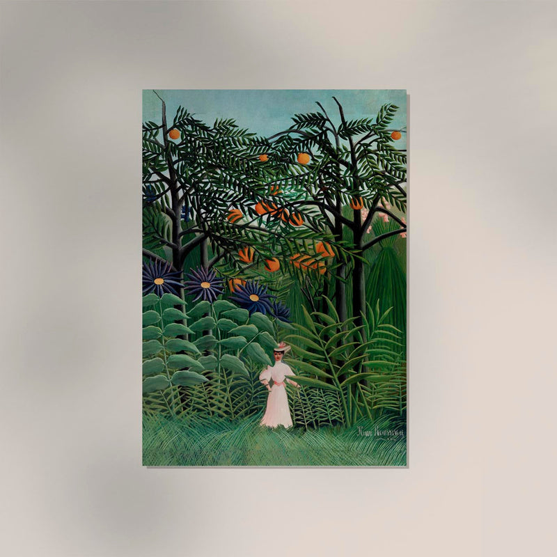 Woman Walking in an Exotic Forest by Rousseau Art Print – Kunstdruck Berlin — Ansicht 2