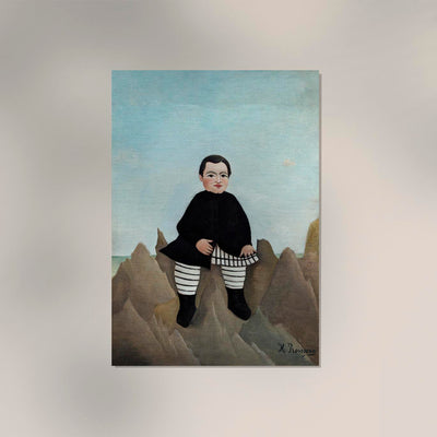 Boy on the Rocks by Rousseau Art Print – Art Print Poster