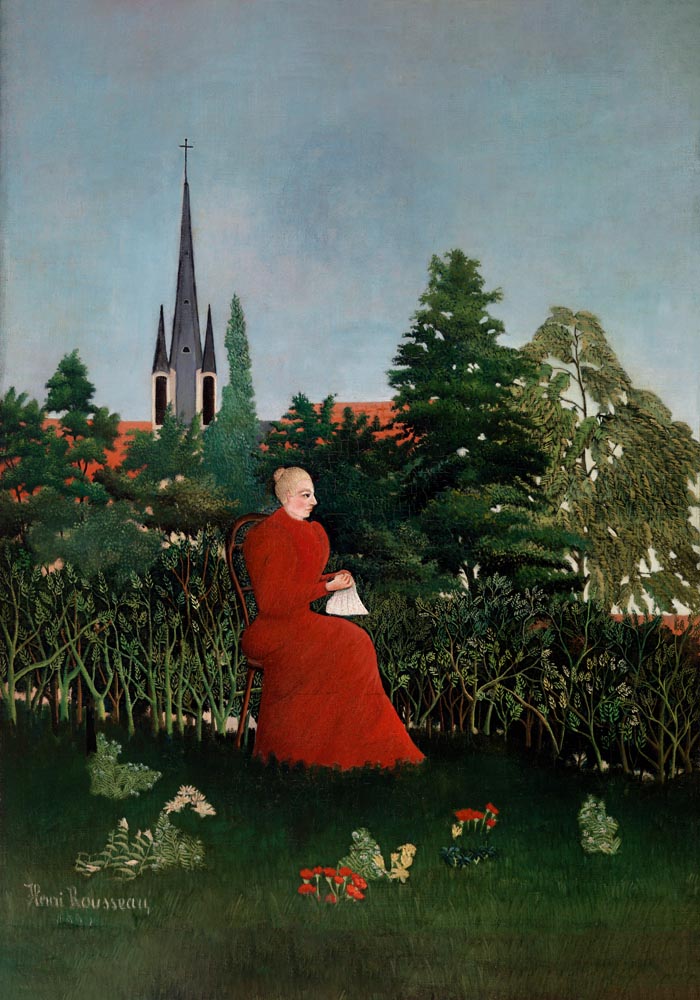 Portrait of a Woman by Rousseau Art Print – Naive Art Art Print — Ansicht 3