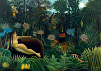 Rousseau Art Print A2 Canvas – Grün & Gelb Kunstdruck — Ansicht 2