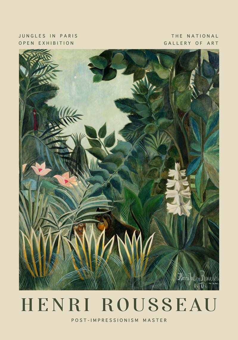 The Equatorial Jungle – Rousseau Exhibition Poster | UV-beständig | Premium Kunstdruck Berlin — Ansicht 4