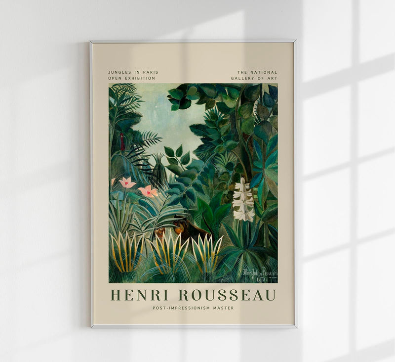 The Equatorial Jungle – Rousseau Exhibition Poster | UV-beständig | Premium Kunstdruck Berlin — Patroa Studio
