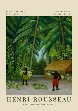 Banana Harvest Rousseau Exhibition Poster – Fine Art Print | Post-Impressionismus | UV‑resistent