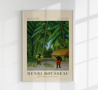 Banana Harvest Rousseau Exhibition Poster – Fine Art Print | Post-Impressionismus | UV‑resistent