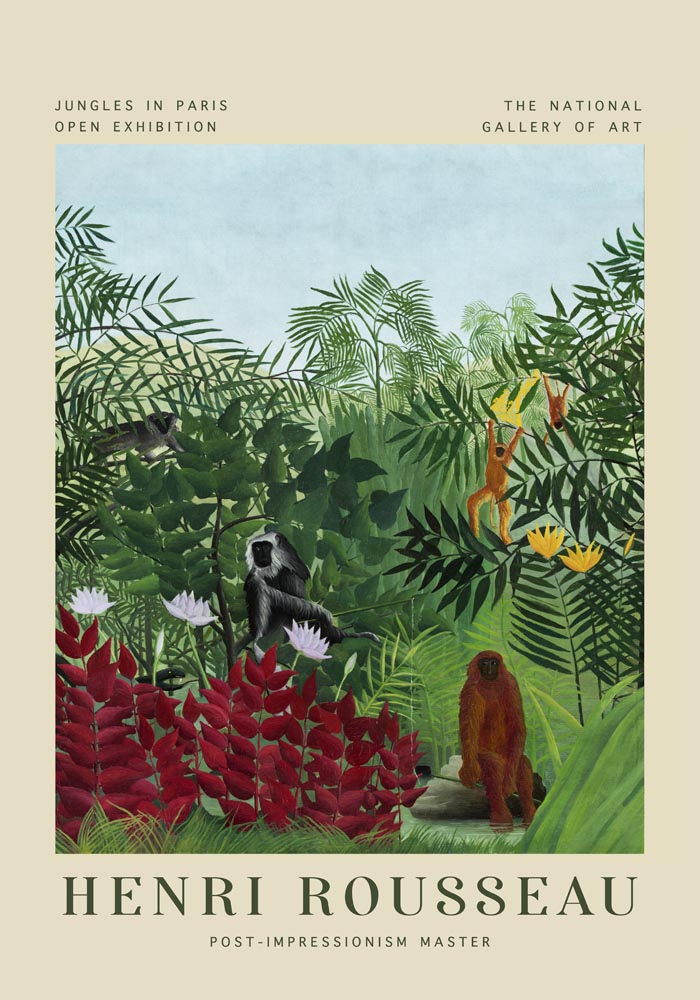 Tropical Forest by Rousseau – Fine Art Print UV-beständig, Ausstellungsposter — Ansicht 3