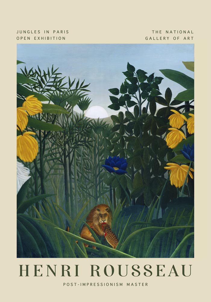 The Repast Rousseau Exhibition Poster – Henri Rousseau Kunstdruck Dschungelszene — Ansicht 3