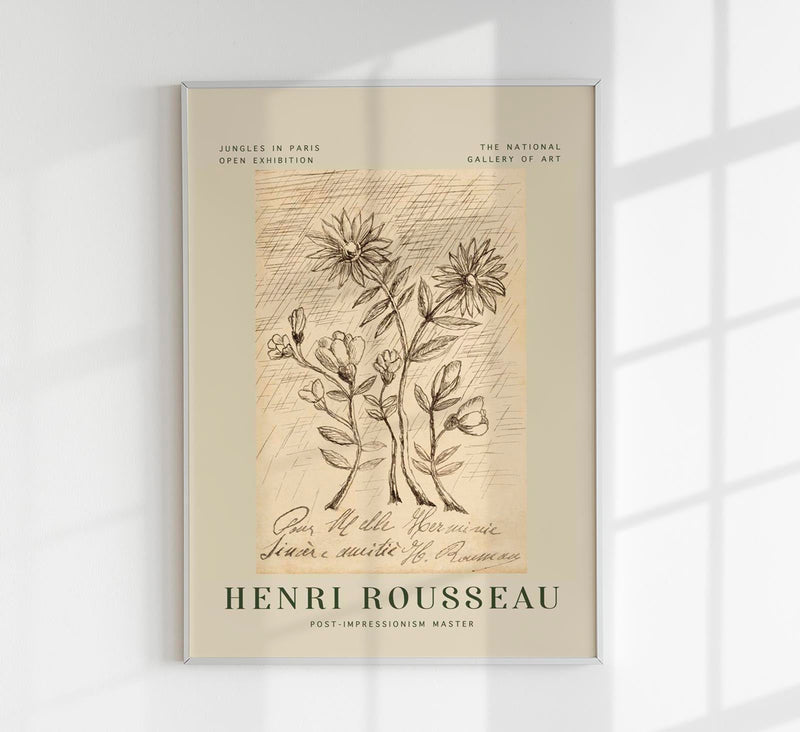 Oak Branch Rousseau Exhibition Poster – Post-Impressionist Art Print Nature Motifs — Patroa Studio