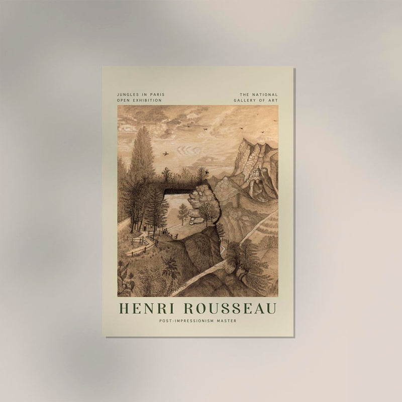 Hikers Climbing Rousseau Exhibition Poster – Fine Art Print UV-beständig Atelierdruck Berlin — Ansicht 2