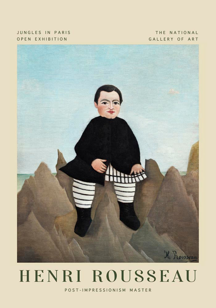 Boy on the Rocks Rousseau Exhibition Poster – Art Print by Patroa Studio — Ansicht 3