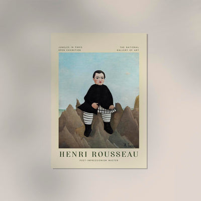 Boy on the Rocks Rousseau Exhibition Poster – Art Print by Patroa Studio