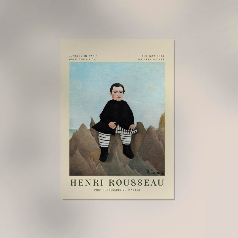 Boy on the Rocks Rousseau Exhibition Poster – Art Print by Patroa Studio — Ansicht 2