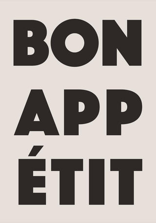 Bon Appétit Art Print – Fine Art Print | Typografie | Küchenkunst