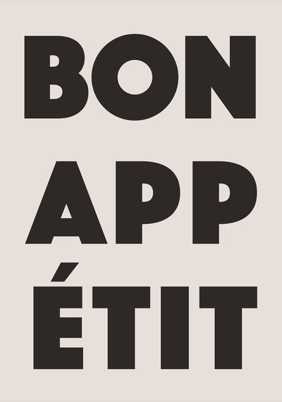 Bon Appétit Art Print – Typografie Kunstdruck | Küchenkunst