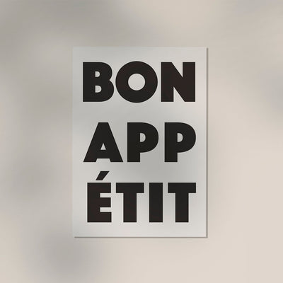 Bon Appétit Art Print – Typografie Kunstdruck | Küchenkunst