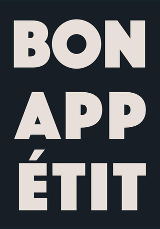 Bon Appétit Dark Art Print – Fine Art Print | Typografie | Küchenkunst