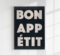 Bon Appétit Dark Art Print – Typografie Wandbild | Fine Art Poster — Ansicht 1