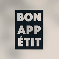 Bon Appétit Dark Art Print – Typografie Wandbild | Fine Art Poster — Ansicht 3