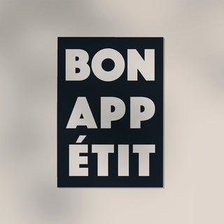 Bon Appétit Dark Art Print – Fine Art Print | Typografie | Küchenkunst