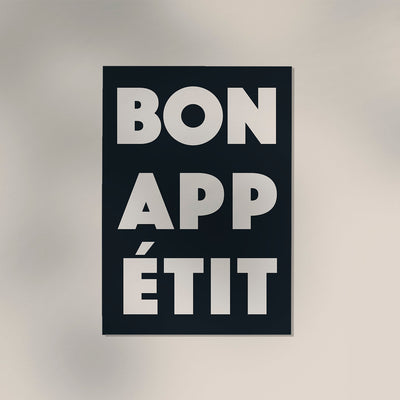 Bon Appétit Dark Art Print – Typografie Wandbild | Fine Art Poster