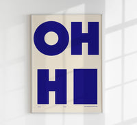 Oh Hi! Art Print – Minimalist Typography Design | Wall Art in Multiple Sizes — Ansicht 1