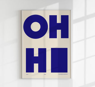 Oh Hi! Art Print – Minimalistisches Typografie-Design | Klare Linien | Modernes Statement