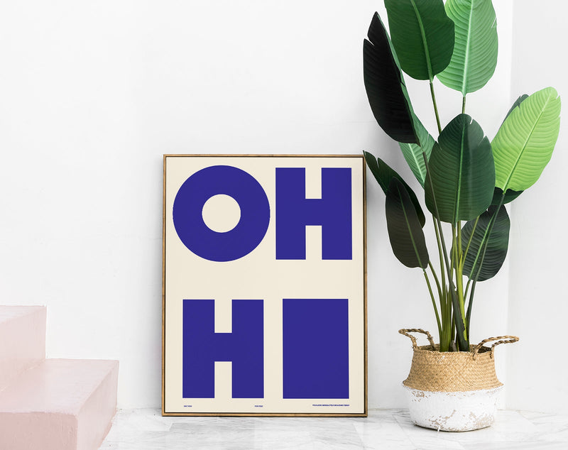 Oh Hi! Art Print – Minimalist Typography Design | Wall Art in Multiple Sizes — Ansicht 2
