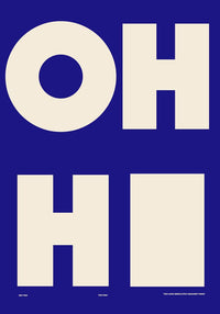Oh Hi! Dark Blue – Fine Art Print Typografie Modern Art — Ansicht 4