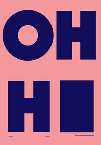 Oh Hi! Pink And Blue Art Print – Minimalist Wall Art | Pink & Blue | Fine Art — Ansicht 4