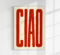 Ciao Art Print – Typography Fine Art Poster or Canvas — Ansicht 1