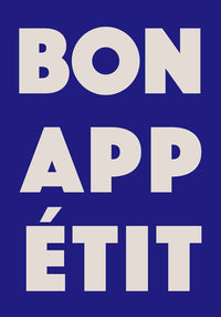 Bon Appétit Navy Blue Art Print – Fine Art Poster Typografie — Ansicht 4