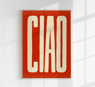 Ciao Red Art Print – Typography | Fine Art | Canvas