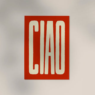 Ciao Red Art Print – Typography | Fine Art | Canvas