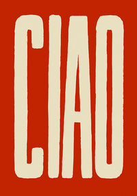 Ciao Red Art Print – Typography Fine Art Canvas Patroa Studio — Ansicht 4