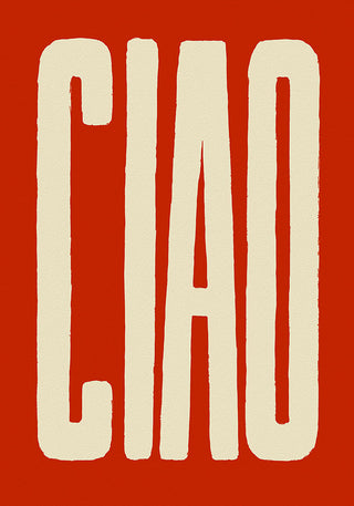 Ciao Red Art Print – Typography | Fine Art | Canvas