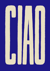 Ciao Blue Art Print – Typografie Fine Art in Blau | 6 Größen — Ansicht 4