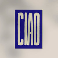 Ciao Blue Art Print – Typografie Fine Art in Blau | 6 Größen — Ansicht 3