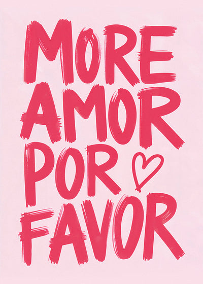 More amor por favor pink Art Print – Poster by Patroa Studio