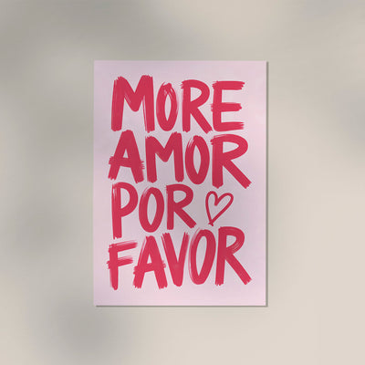 More amor por favor pink Art Print – Poster by Patroa Studio
