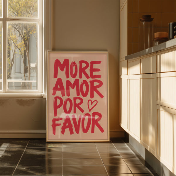 More amor por favor pink Art Print – Poster by Patroa Studio